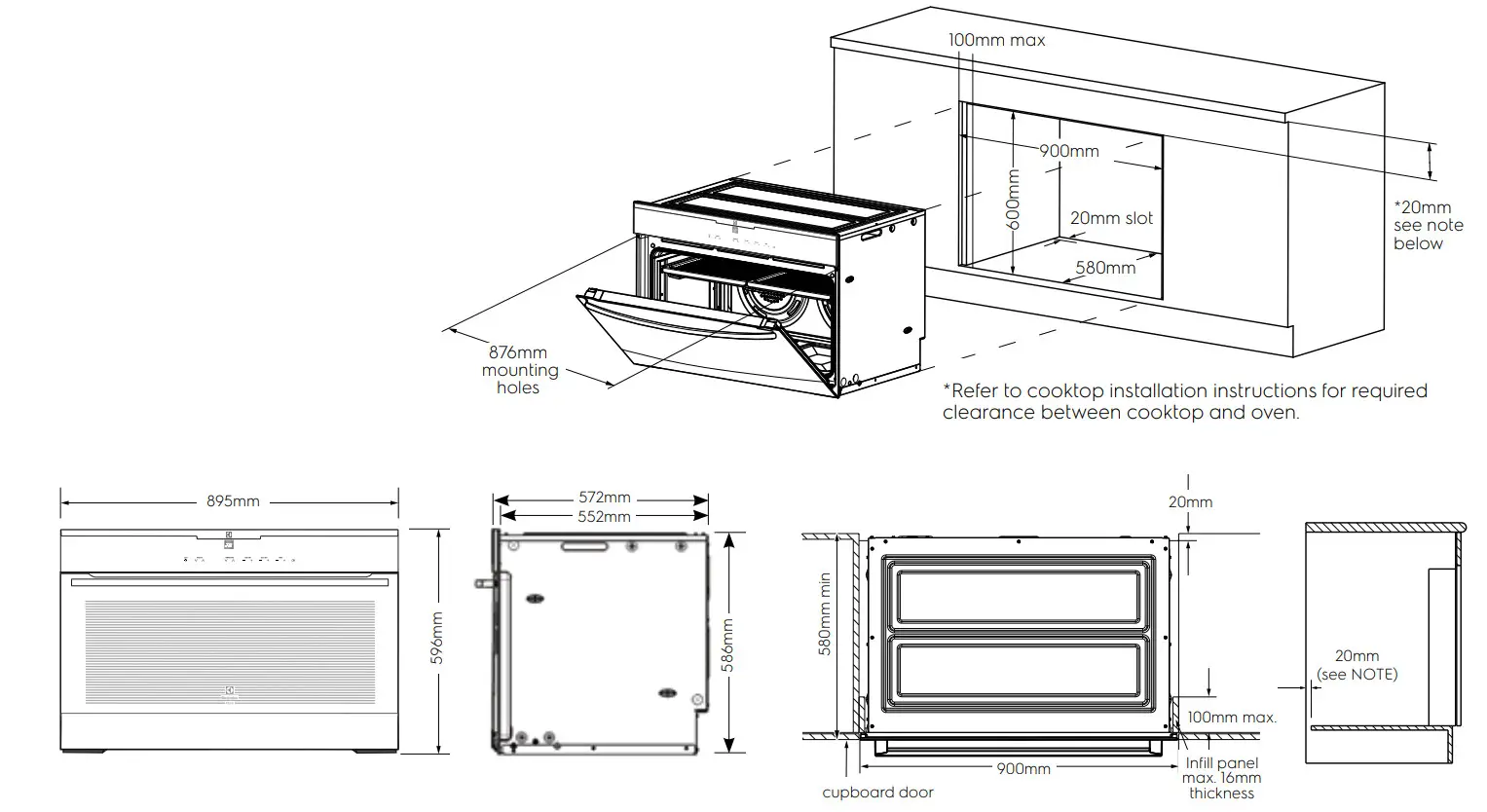 Electrolux EVEP916SB 90cm Built In Oven