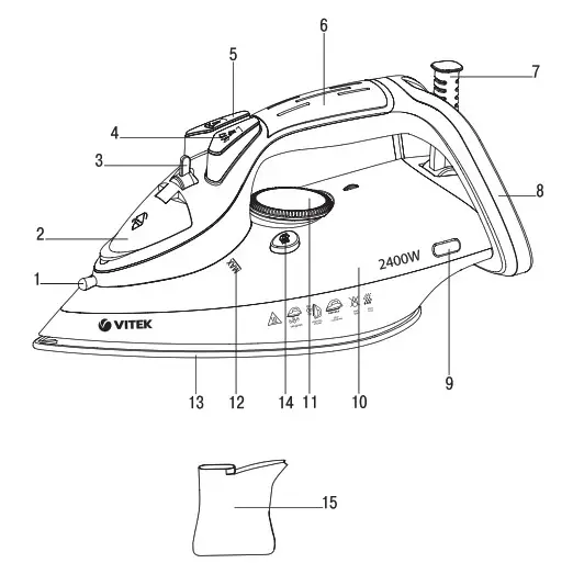 VITEK VT-8306 G Steam Iron - fig