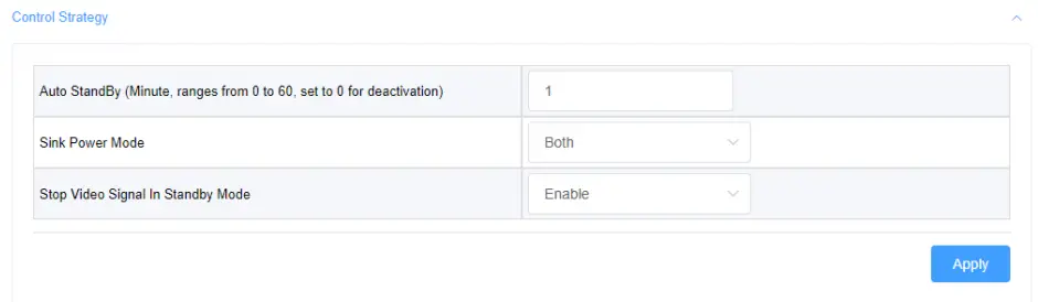 WyreStorm SW 540 TX W Switcher with Wireless Casting - Display Control 2