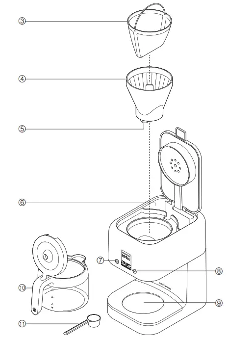 KENWOOD kMix COX750 Freestanding Drip Coffee Maker - coffee2