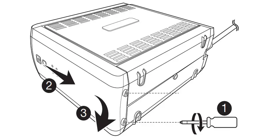 amazonbasics B07RRYB3RJ Line - Slide the battery compartment cover