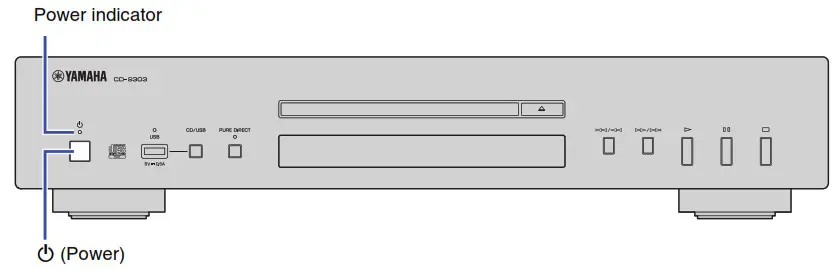 YAMAHA CD-S303 Compact Disc Player - Turning on the power