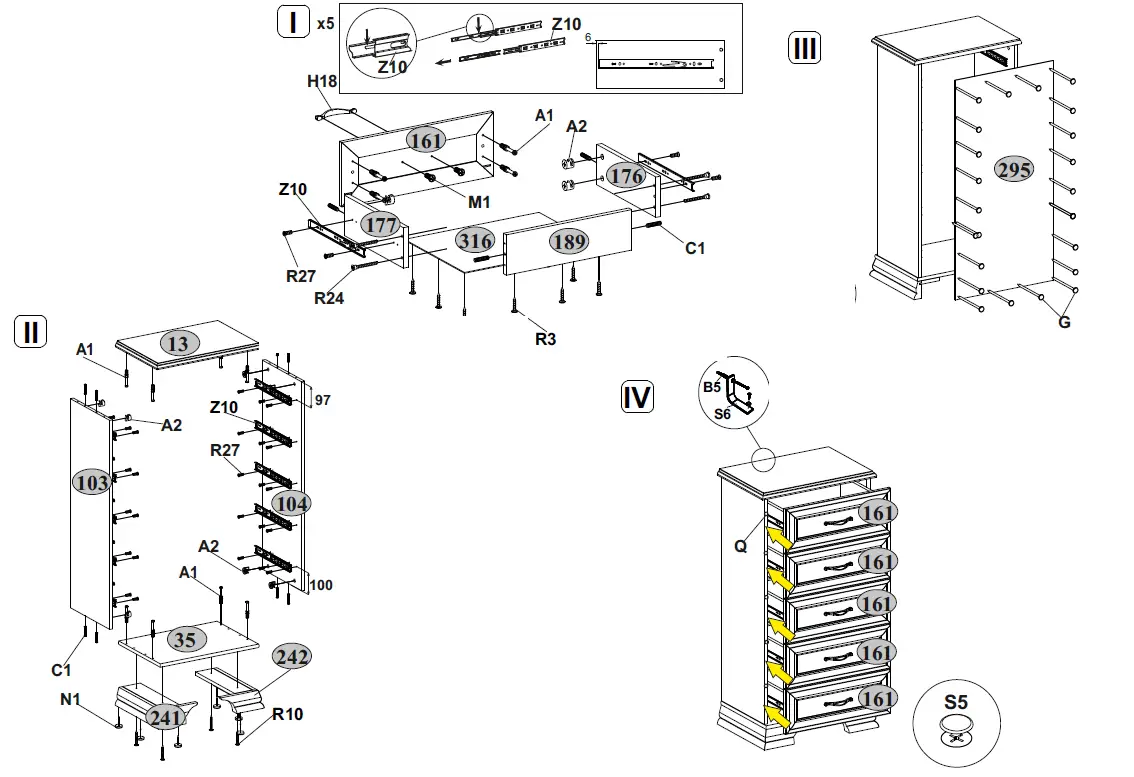 TIFFANY 5S Chest of Drawers 4