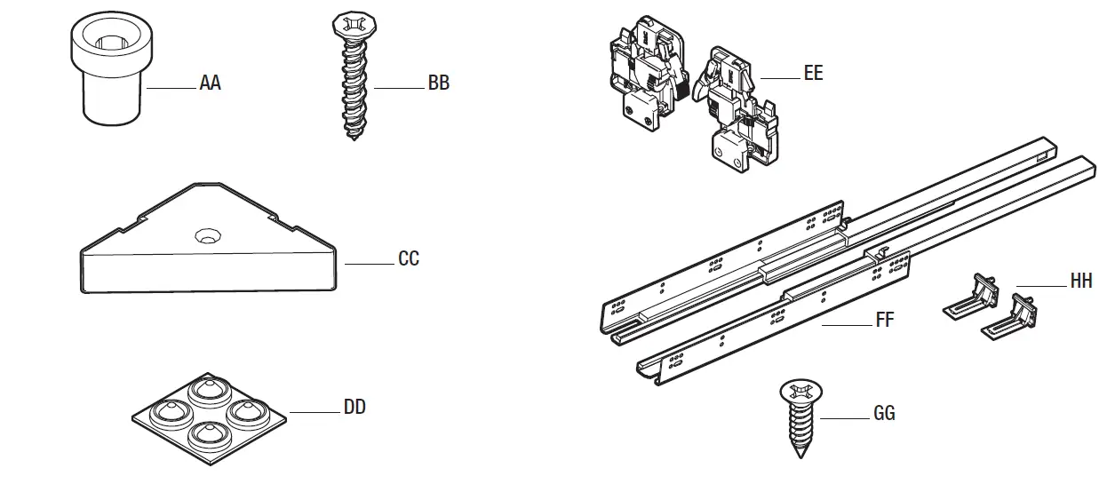 HAMPTON BAY BTR18FH Pull-Out Trash Can Base Cabinet fig 2
