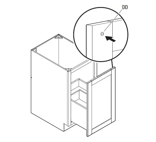 HAMPTON BAY BTR18FH Pull-Out Trash Can Base Cabinet fig 21