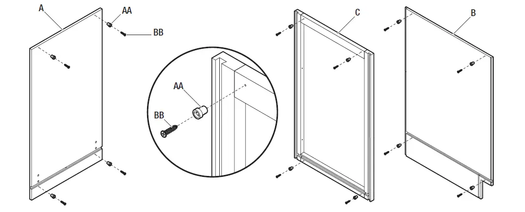 HAMPTON BAY BTR18FH Pull-Out Trash Can Base Cabinet fig 4