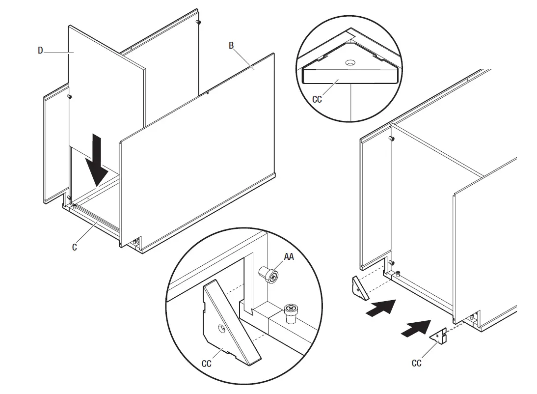 HAMPTON BAY BTR18FH Pull-Out Trash Can Base Cabinet fig 7