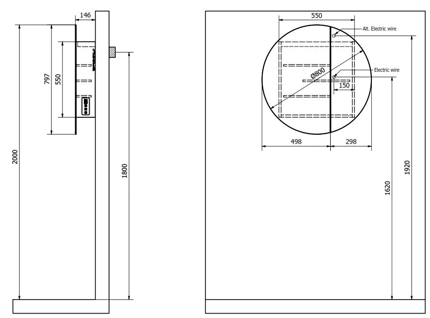 ICONIC NORDIC ROOMS CIRC Mirror Cabinet
