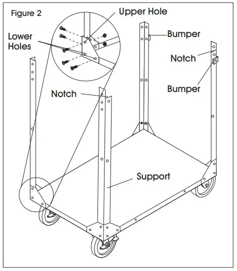 ULINE Stainless Steel Service Cart -Upper Hole