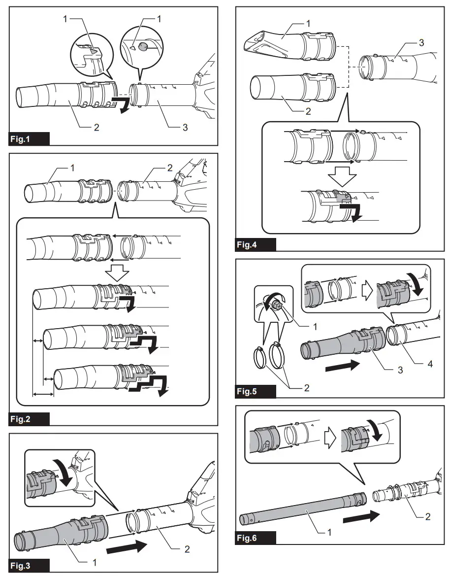 makita UB001C Battery Powered Blower - Figure 1