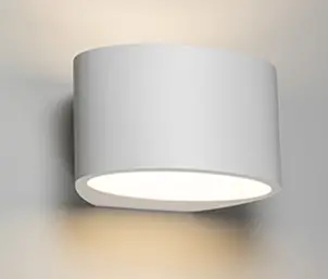 Knightsbridge PWL3 Curved Up and Down Plaster Wall Light