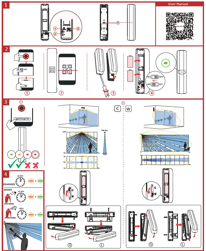 HIKVISION DS-PDC10DM-EG2-WE Wireless Dual-Tech AM Curtain Detector 2