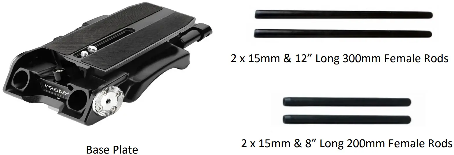 PROAIM P SBP 02 VCT Base Plate w Magnetic Shoulder Mount - Figure 1