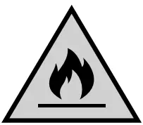 symbol warns of flammable