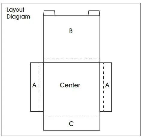 ULINE S-20995 Jumbo White Fold-Over Mailer Installation Guide - Layout Diagram