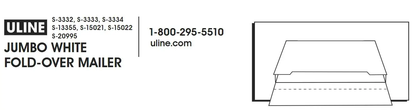 ULINE S-20995 Jumbo White Fold-Over Mailer Installation Guide
