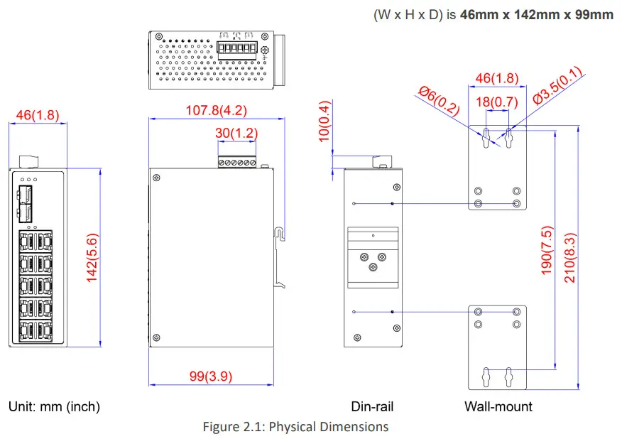 Leonton ET2 1002 2C 10 Port Industrial Ethernet Switch - Figure 1