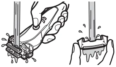 Cleaning the shaver
