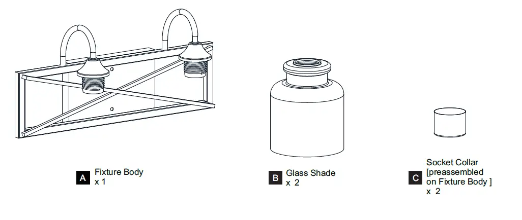 QUOIZEL BART8616BN Bartley 15.75 in. 2-Light Brushed Nickel Vanity Light-2