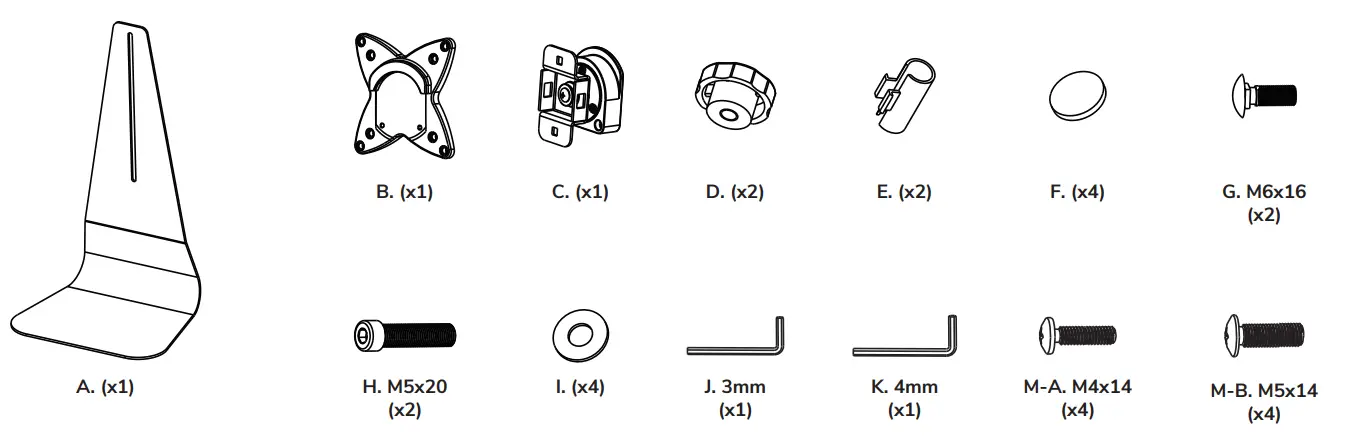 Neomounts FPMA-D850BLACK Monitor Desk Stand - PARTS