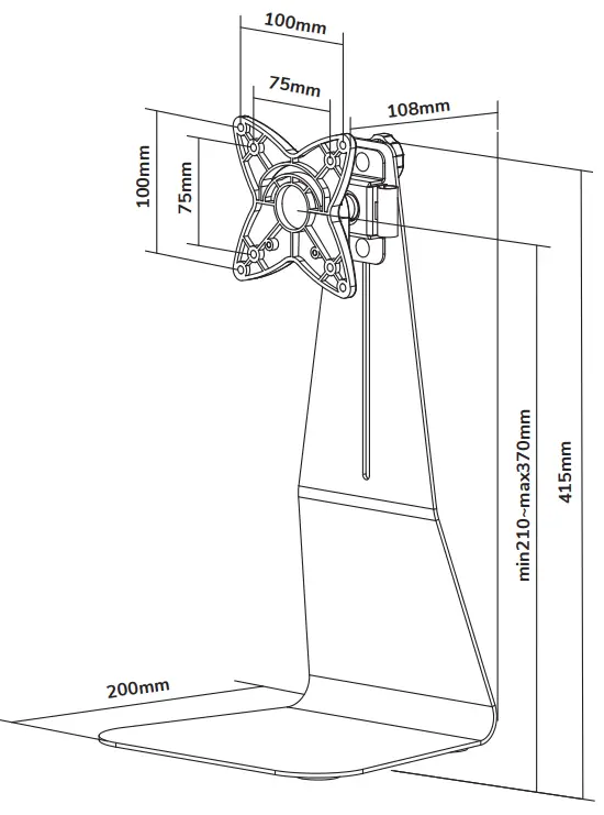 Neomounts FPMA-D850BLACK Monitor Desk Stand fig 1