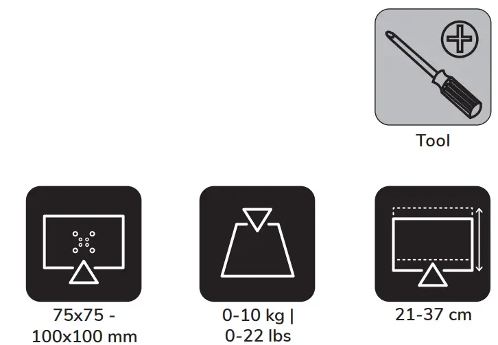 Neomounts FPMA-D850BLACK Monitor Desk Stand fig 2