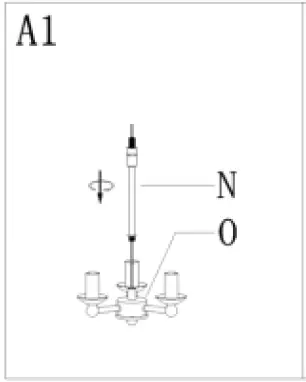Uolfin 4978177 3-Light Antique Gold Global Beaded Chandelier 02