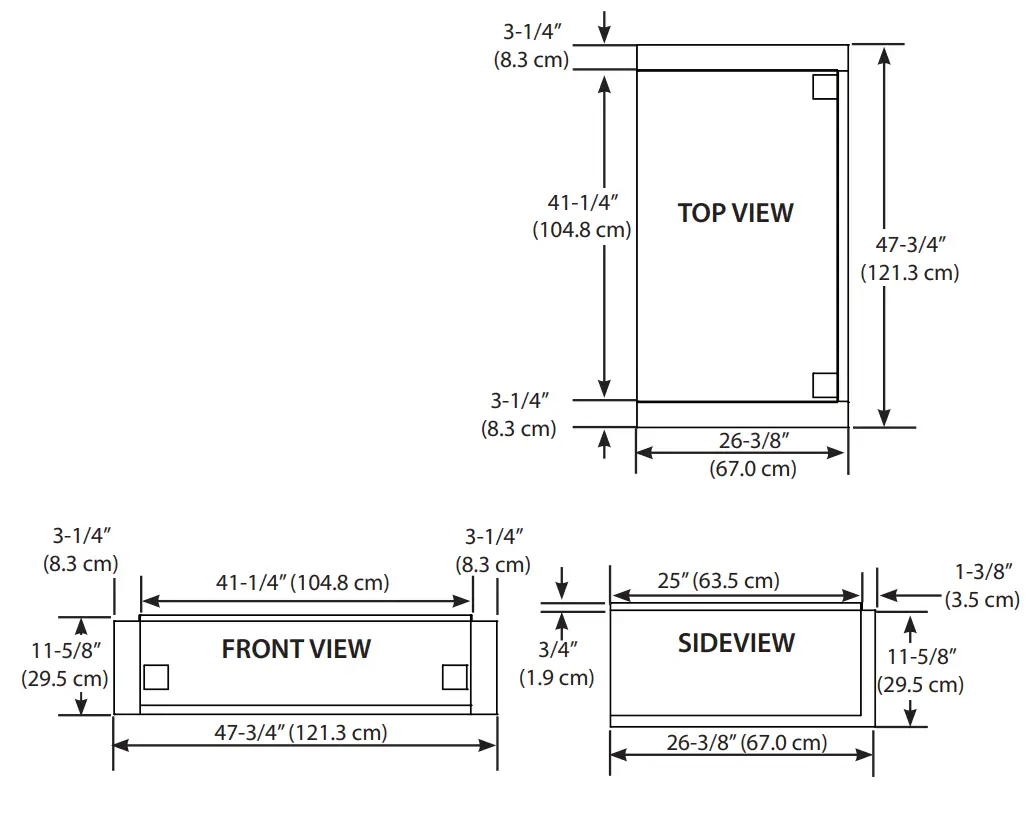 Insulated Jacket Dimensions