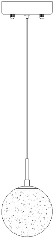 ZEVNI A04410 Contemporary Frosted Glass Globe LED Mini Pendant Light