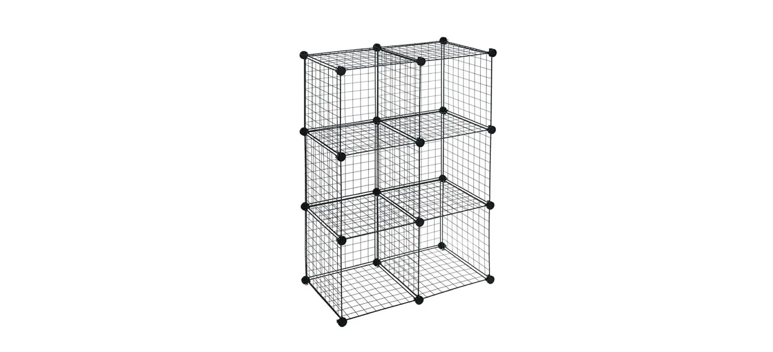 Amazon Basics B0735grjxy Wire Storage Shelves 6-cube User Manual