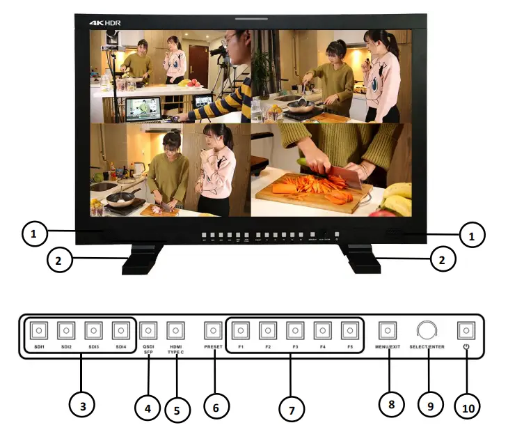 RGBlink RMS 2380U 12G  SDI 4K HDR Monitor - Fig 2