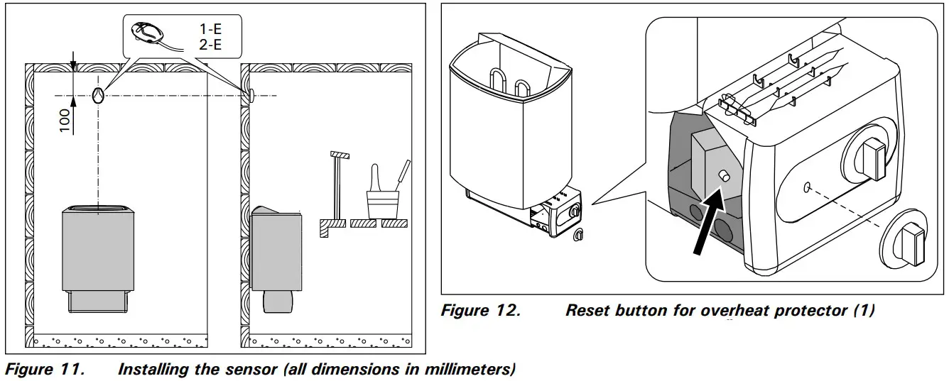 sentiotec 145E Electric Sauna Heater - Figure 12