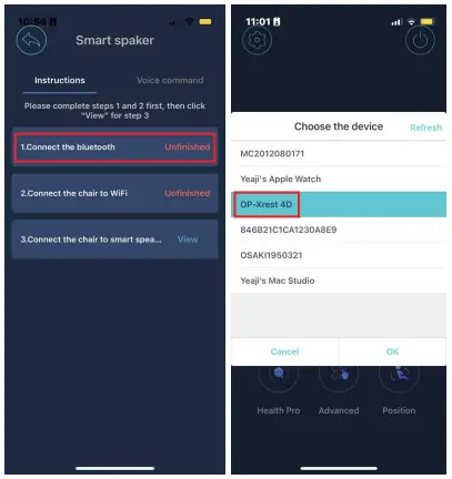 Connect Osaki OP Xrest 4D to Alexa Guide