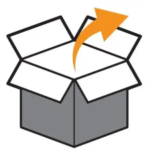 Open shipping carton