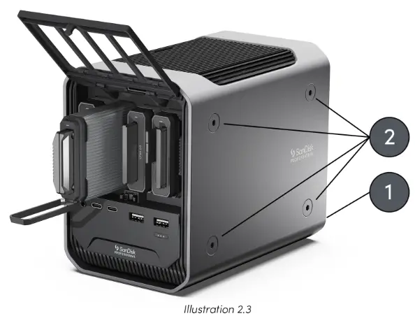 SanDisk Pro-Dock 4 Docking Station - SIDE ANCHORS