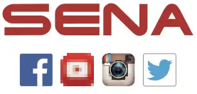 SENA Logo and Social Media icons