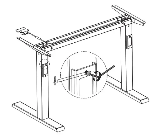 VIVO Black 47 Inch Pneumatic Desk - ASSEMBLY STEPS 3-1