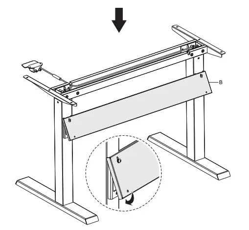 VIVO Black 47 Inch Pneumatic Desk - ASSEMBLY STEPS 3-2