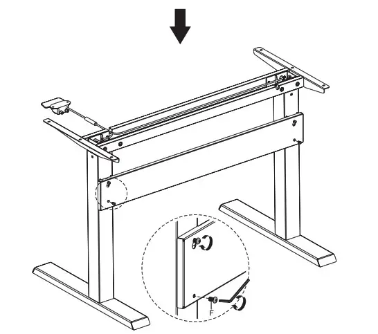 VIVO Black 47 Inch Pneumatic Desk - ASSEMBLY STEPS 3-3