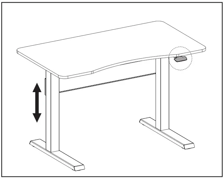 VIVO Black 47 Inch Pneumatic Desk - ASSEMBLY STEPS 5