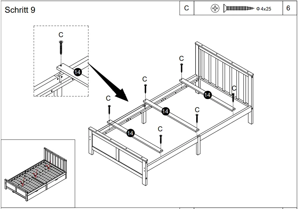 OTTO WF299616WAA Single Bed with Drawer - fig12