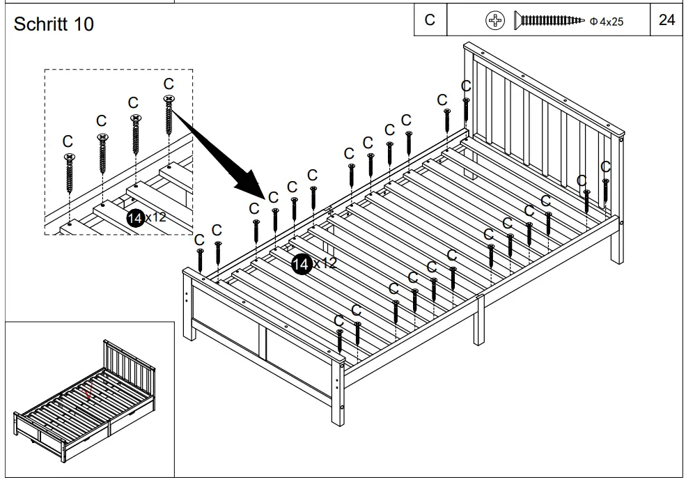 OTTO WF299616WAA Single Bed with Drawer - fig13