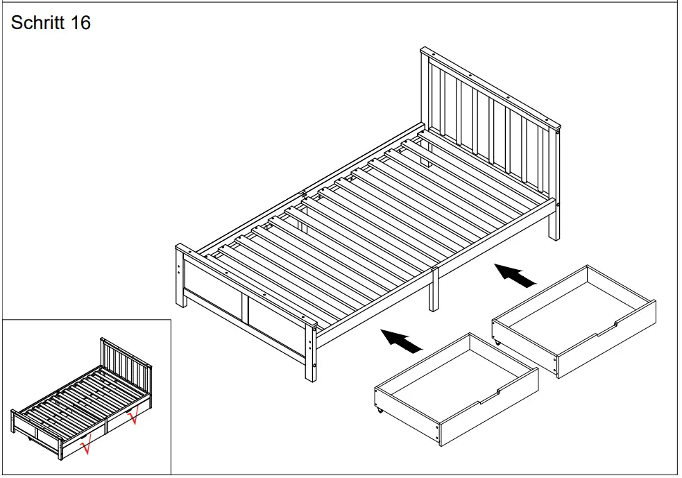 OTTO WF299616WAA Single Bed with Drawer - fig19