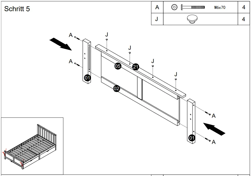 OTTO WF299616WAA Single Bed with Drawer - fig8