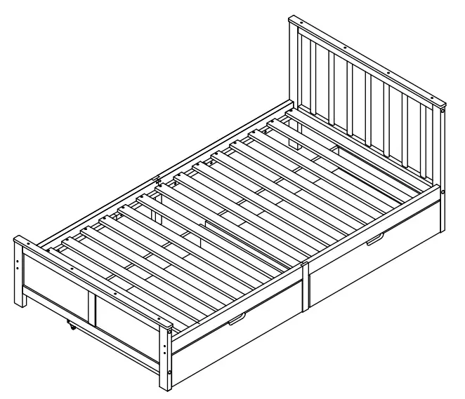 OTTO WF299616WAA Single Bed with Drawer