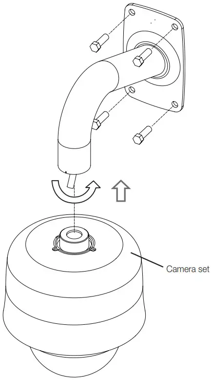 Hanwha Techwin SBP 300WMW Wall Mount Adaptor - Installation 2