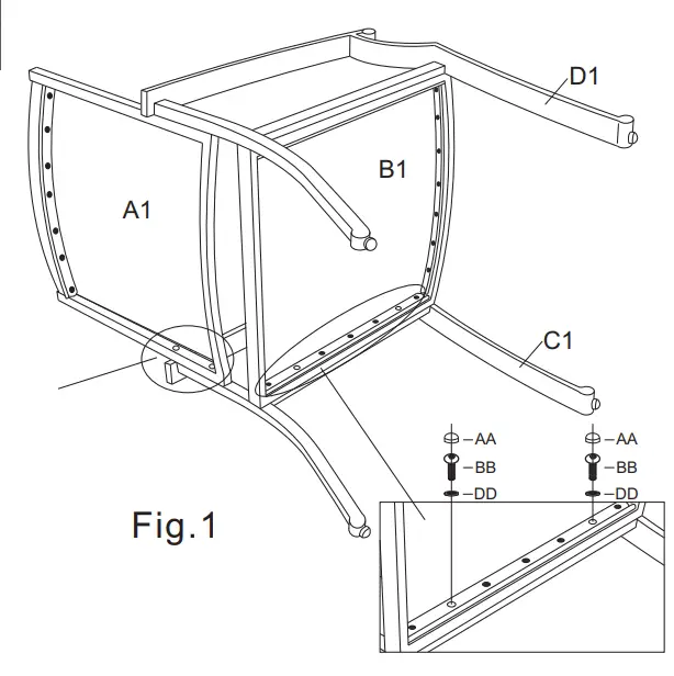 CASTLECREEK 5PC Dining Set - assembly1