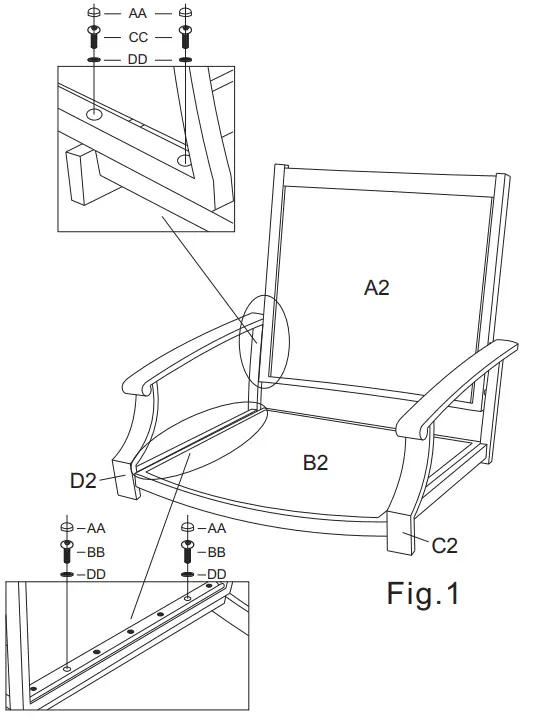 CASTLECREEK 5PC Dining Set - assembly3