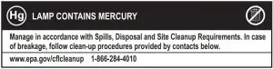 FIG 1 LAMP CONTAINS MERCURY