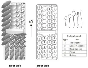 GlenDimplex GDW45S-2 Freestanding Stainless - Cutlery tray